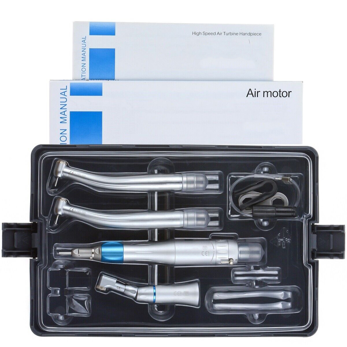 Dental High and Low Speed Handpiece Kit Push Button Type with Air Motor 2 Holes